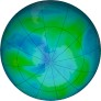 Antarctic ozone map for 2022-01-15